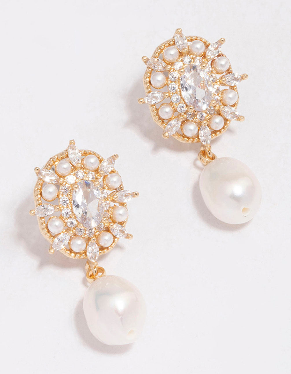 Gold Plated Sterling Silver Pearl & Cubic Zirconia Stud Earring Pack -  Lovisa